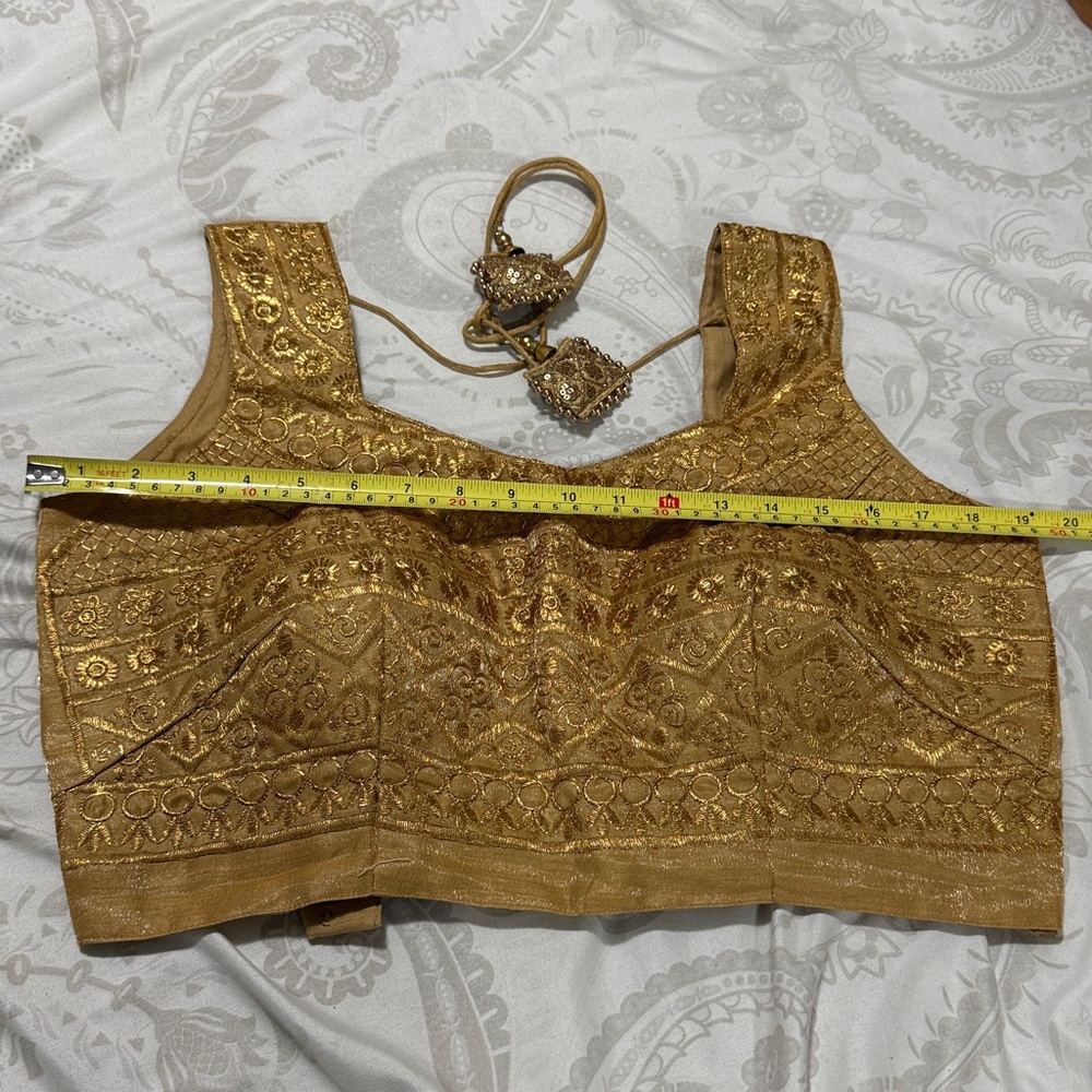 Gold Embroidered Blouse - Picture 2 of 5